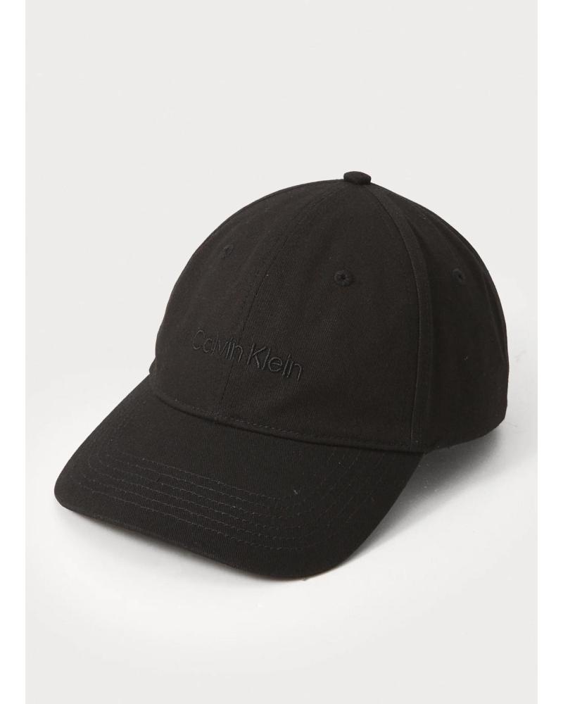 CALVIN KLEIN LOGO EMBROIDERY BASEBALL CAP NEGRO