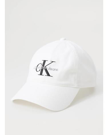 CALVIN KLEIN MONOLOGO EMBROIDERY BASEBALL CAP BLANCO