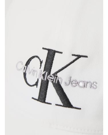 CALVIN KLEIN MONOLOGO EMBROIDERY BASEBALL CAP BLANCO
