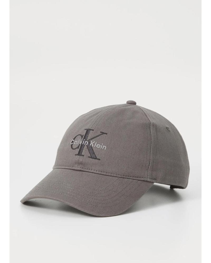 CALVIN KLEIN MONOLOGO EMBROIDERY BASEBALL CAP GRIS