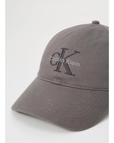 CALVIN KLEIN MONOLOGO EMBROIDERY BASEBALL CAP GRIS
