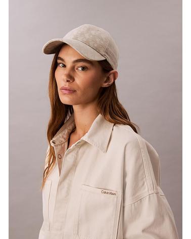 CALVIN KLEIN AOP 6 PANEL BASEBALL CAP BEIGE
