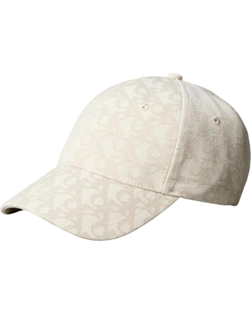 CALVIN KLEIN AOP 6 PANEL BASEBALL CAP BEIGE