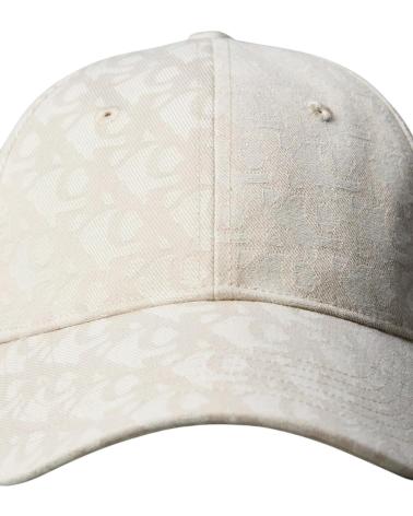 CALVIN KLEIN AOP 6 PANEL BASEBALL CAP BEIGE