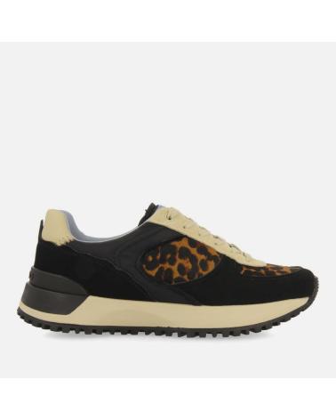 GIOSEPPO POTTER 73953: SNEAKERS NERE CON STAMPA LEOPARDATA NEGRO