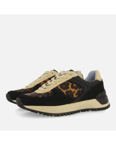 GIOSEPPO POTTER 73953: SNEAKERS NERE CON STAMPA LEOPARDATA NEGRO
