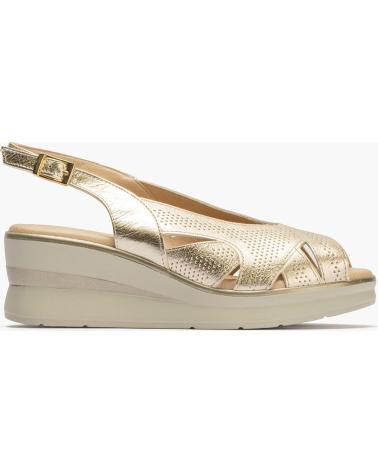 PITILLOS SANDALIA DE PIEL CON CUNA PARA MUJER 10362 COLOR ORO DORADO