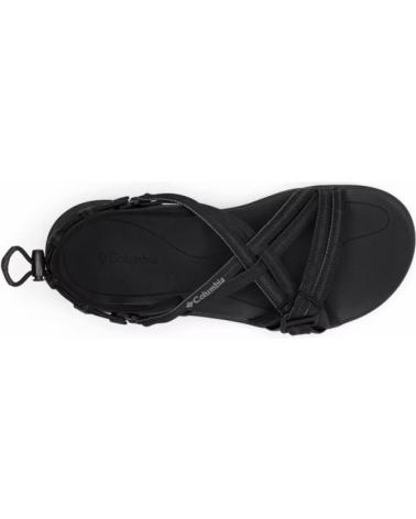 COLUMBIA SANDALIAS PLANAS MUJER NEGRO
