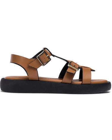 Sandalias de Mujer WONDERS SANDALIA CASUAL DE PIEL CON SUELA DE GOMA CUERO