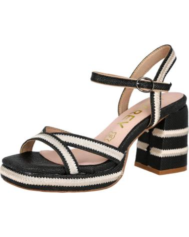 AZAREY 494J536 SANDALIAS BICOLOR DE TAC NEGRO