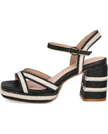 AZAREY 494J536 SANDALIAS BICOLOR DE TAC NEGRO