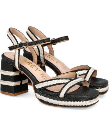 AZAREY 494J536 SANDALIAS BICOLOR DE TAC NEGRO