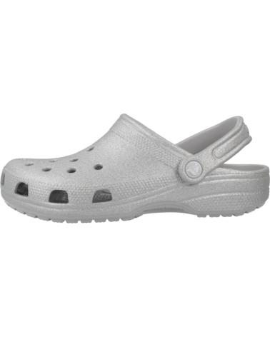 CROCS ZUECOS MUJER MODELO CLASSIC GLITTER CLOG COLOR GRIS SLVGLT