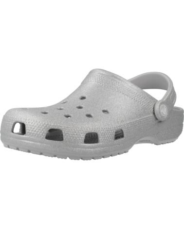 CROCS ZUECOS MUJER MODELO CLASSIC GLITTER CLOG COLOR GRIS SLVGLT