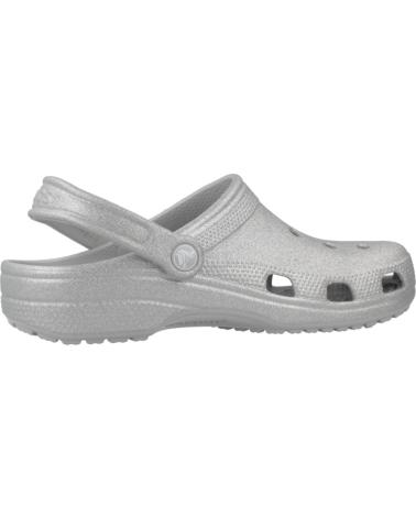 CROCS ZUECOS MUJER MODELO CLASSIC GLITTER CLOG COLOR GRIS SLVGLT