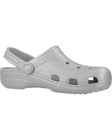 CROCS ZUECOS MUJER MODELO CLASSIC GLITTER CLOG COLOR GRIS SLVGLT