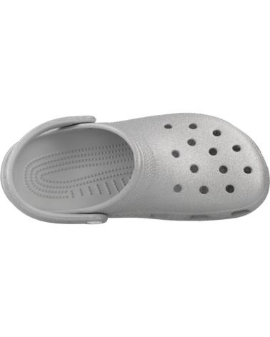 CROCS ZUECOS MUJER MODELO CLASSIC GLITTER CLOG COLOR GRIS SLVGLT