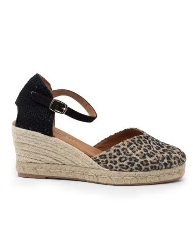 TINA KIZ ESPADRILLES ANABELA TINA KIZ ESTAMPA LEOPARDO CAMEL