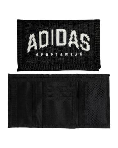 ADIDAS VERSITY JG1107 BLACK WALLET WITH SPORTSWEAR LOGO NEGRO