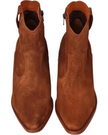 Botines de Mujer BRYAN BOTAS CAMPERAS PIEL SERRAJE MARRONES SERRAJE TABAC