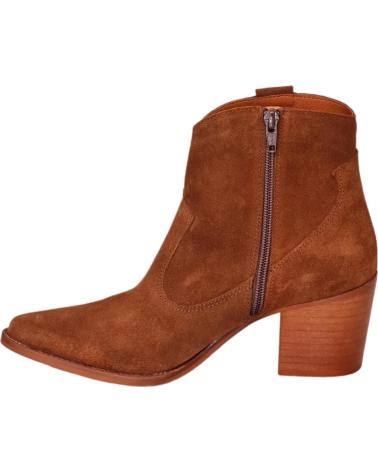 Botines de Mujer BRYAN BOTAS CAMPERAS PIEL SERRAJE MARRONES SERRAJE TABAC
