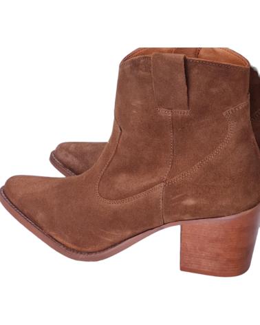 Botines de Mujer BRYAN BOTAS CAMPERAS PIEL SERRAJE MARRONES SERRAJE TABAC