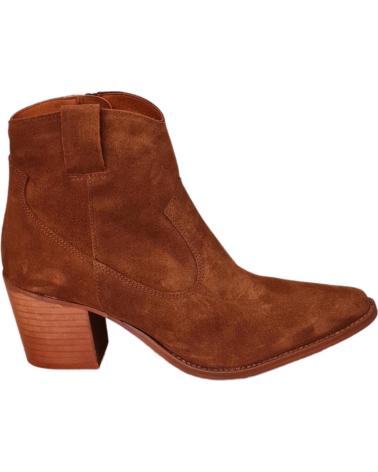 Botines de Mujer BRYAN BOTAS CAMPERAS PIEL SERRAJE MARRONES SERRAJE TABAC