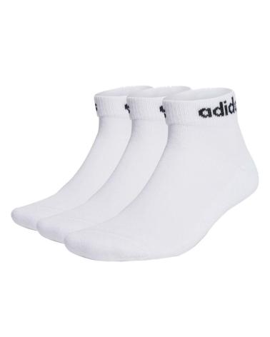 ADIDAS CONFEZIONE DA 3 CALZINI CAVIGLIA LINEAR CUSHIONED BIANCHI HT3457 BLANCO