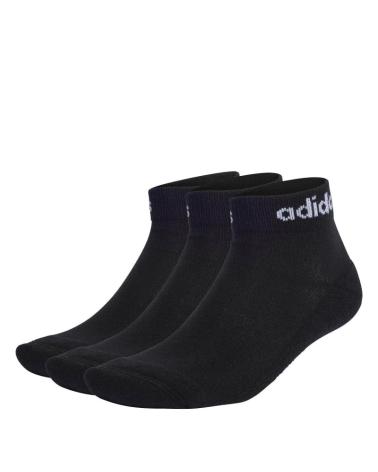 CONFEZIONE DA 3 CALZINI ALLA CAVIGLIA ADIDAS C LIN ANKLE IC1303 NERI NEGRO