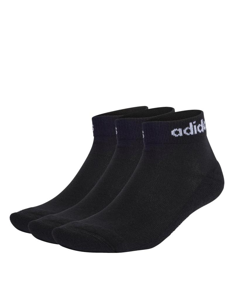 CONFEZIONE DA 3 CALZINI ALLA CAVIGLIA ADIDAS C LIN ANKLE IC1303 NERI NEGRO