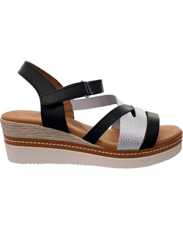 EVA FRUTOS SANDALIAS MUJER CUNA 548 NEGRO GRABADO PLATA VARIOS COLORES