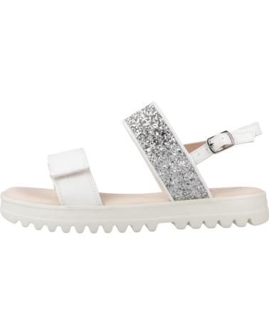 GEOX J SANDAL CORALIE GIR GLITTER SANDALEN WEISS FÜR MÄDCHEN C1Z1N