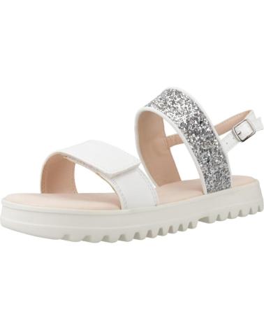 GEOX J SANDAL CORALIE GIR GLITTER SANDALEN WEISS FÜR MÄDCHEN C1Z1N