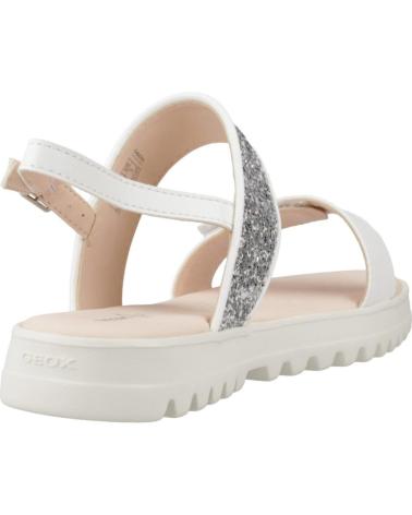 GEOX J SANDAL CORALIE GIR GLITTER SANDALEN WEISS FÜR MÄDCHEN C1Z1N