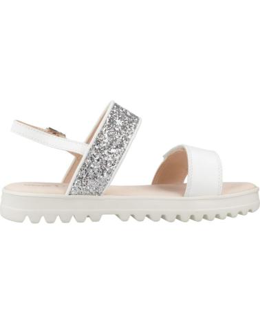 GEOX J SANDAL CORALIE GIR GLITTER SANDALEN WEISS FÜR MÄDCHEN C1Z1N