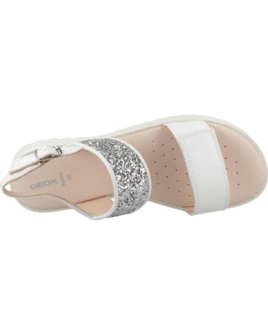 GEOX J SANDAL CORALIE GIR GLITTER SANDALEN WEISS FÜR MÄDCHEN C1Z1N