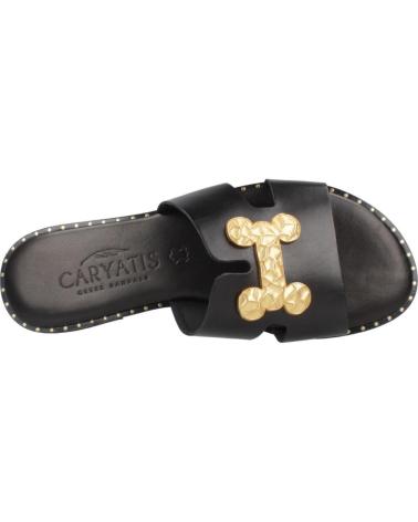 CARYATIS SANDALIAS PLANAS CARYATIS MODELO 62081C CON DETALLE METÁLICO BLKGLD