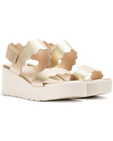 WONDERS SANDALIAS DE PIEL PURPURA B-9501 PLATINO