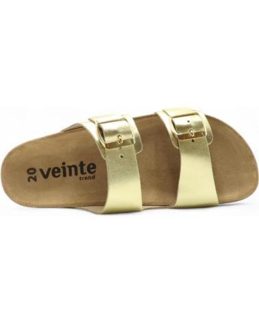 20 VEINTE TREND ZUECO PALA HEBILLAS MALU PLATINO