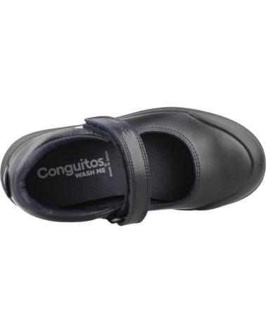 Ballerines pour Fille CONGUITOS ZAPATO COLEGIAL MERCEDITA CON VELCRO NAVY