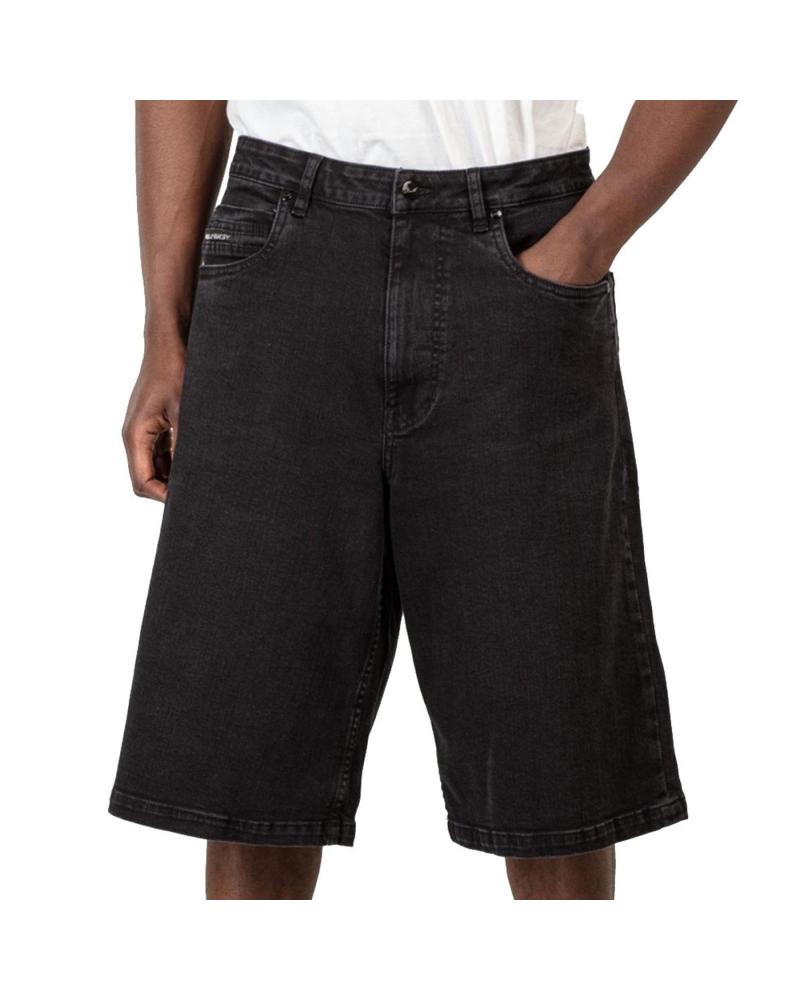 REELL PANTALON CORTO BELMONT SHORT BLACK WASH MULTICOLOR