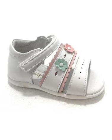 BUBBLE BOBBLE SANDALIAS BAREFOOT CON FLORES BLANCO