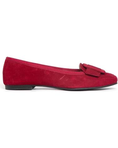 MENINA STEP WOMENS ANA BIG BUCKLE SUEDE SANDALS BURGUNDY