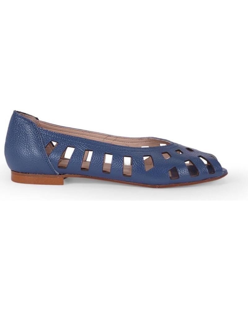 MENINA STEP WOMENS BAKIO BALLET FLAT SANDALS BLUE