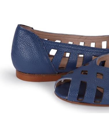 MENINA STEP WOMENS BAKIO BALLET FLAT SANDALS BLUE