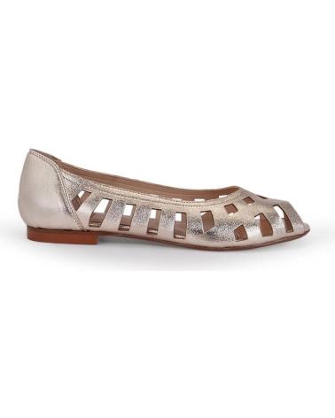 MENINA STEP WOMENS BAKIO BALLET FLAT SANDALS CHAMPAGNE