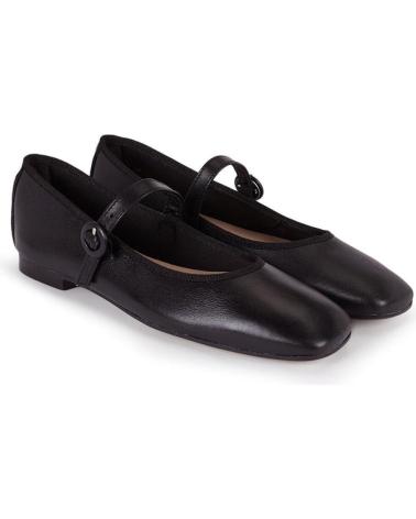 MENINA STEP WOMENS BOHEME MARY JANE LEATHER SANDALS BLACK