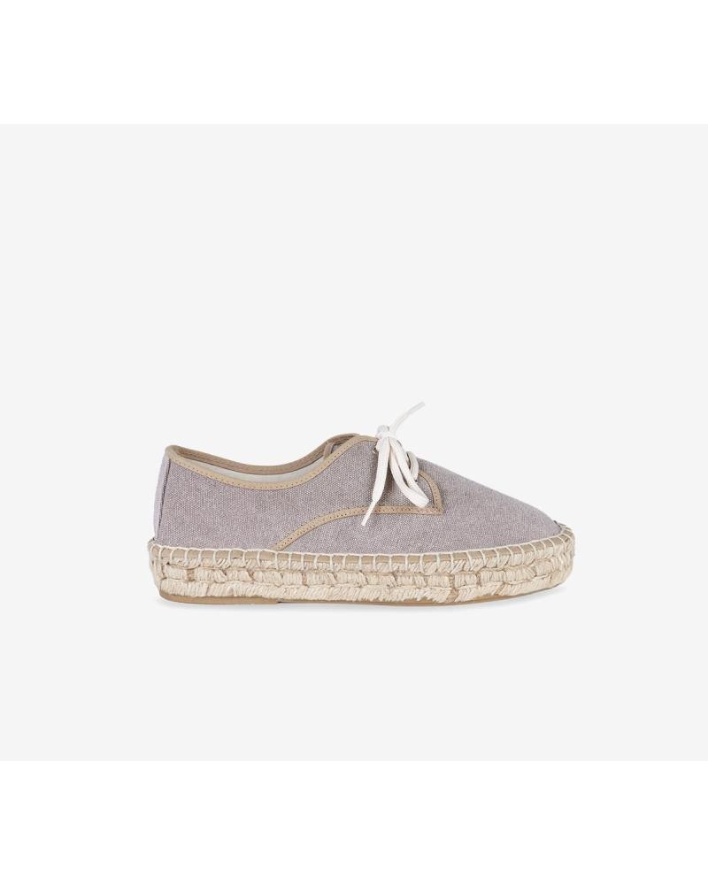 ESPADRILLES À LACETS MENINA STEP CANIDO TAUPE TAUPE