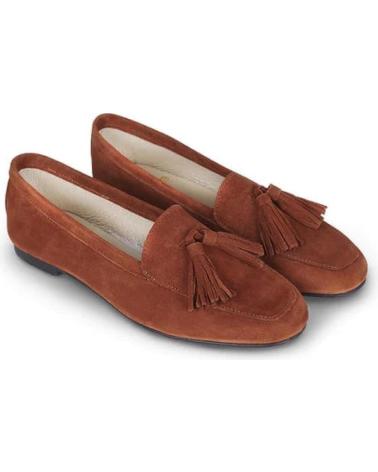 MENINA STEP WOMENS CARDIFF SUEDE SANDALS CHESTNUT