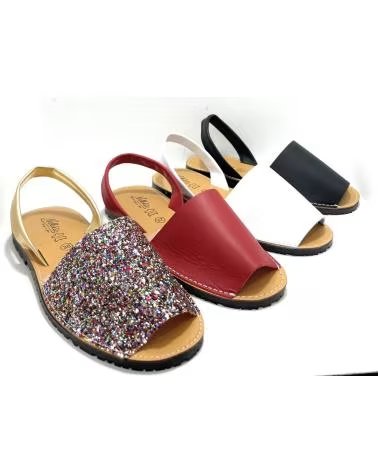 DUENDY MENORQUINAS EN PIEL Y SERRAJE MADE IN SPAIN BLANCO